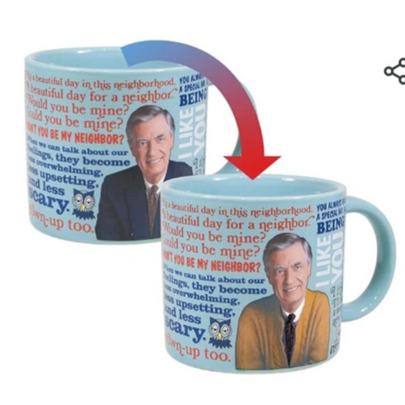 Mister Rogers Heat Changing Mug Mr. Rogers' Jacket Changes to His Sweater - Picture 1 of 7